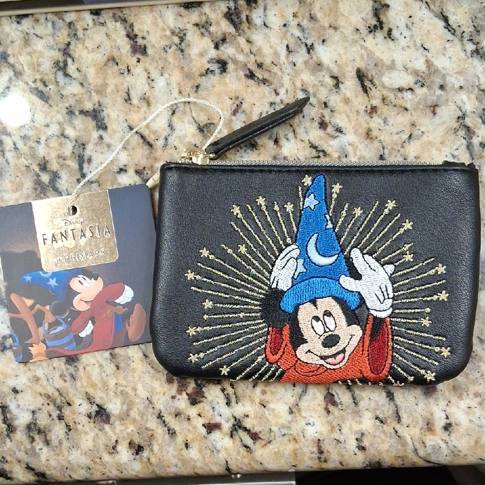 Disney Fantasia Black Pouch with Blue Accents